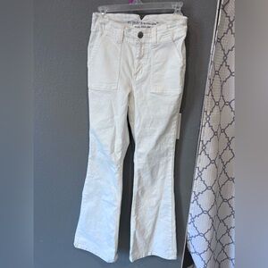 Women’s White Flared high rise Pants size 4